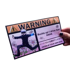 Gojo Inspired Warning Decal Car Warning Vinyl Sticker Anime Manga