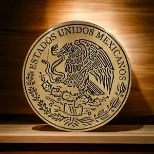 Mexican coin wall art