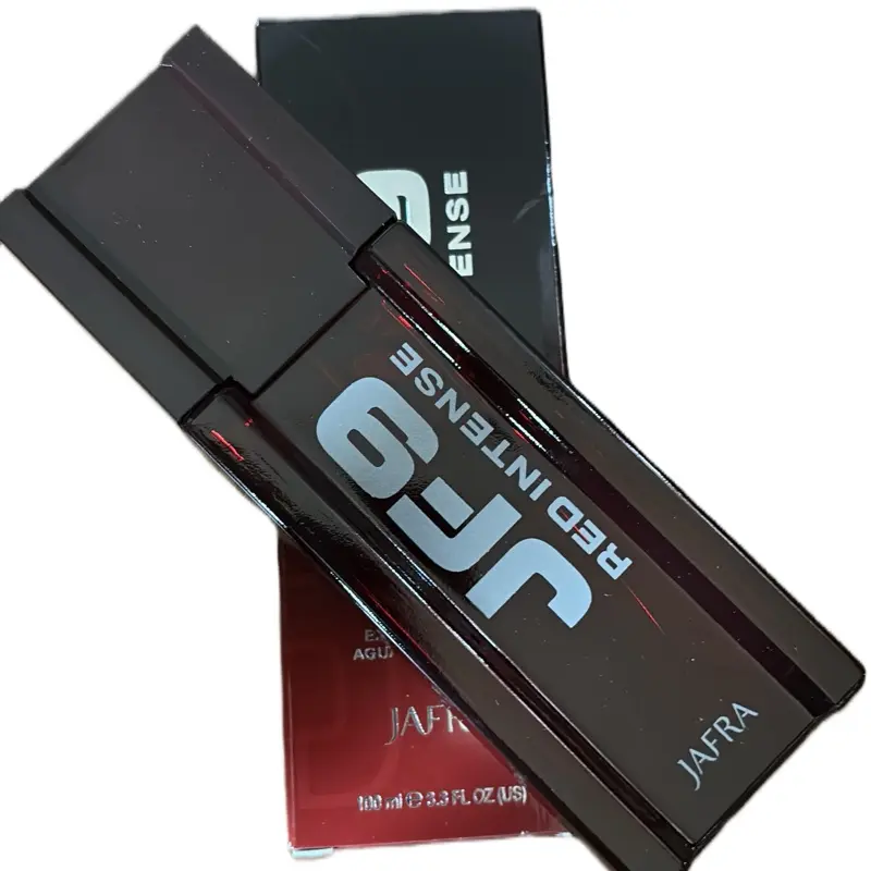 Jafra JF9 red intense Eau de parfum 3.3 fl oz for men glass bottle and box