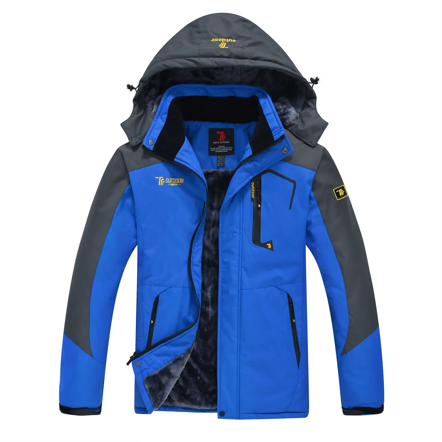 Limited-time clearance sale TBMPOY Men's Winter Jackets Skiing Waterproof Snow Thick Fleece Lined Hooded Utility Cold Weather Warm Outdoor Ice Work fathersdaygift