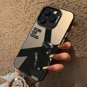 A Creative Oil Painting of Jesus Case for iPhone 17 16 15 14 Pro Max 13 12 11 XR XS E Plus Air Shockproof Anti-Scratch Durable PC Back Protective Cover