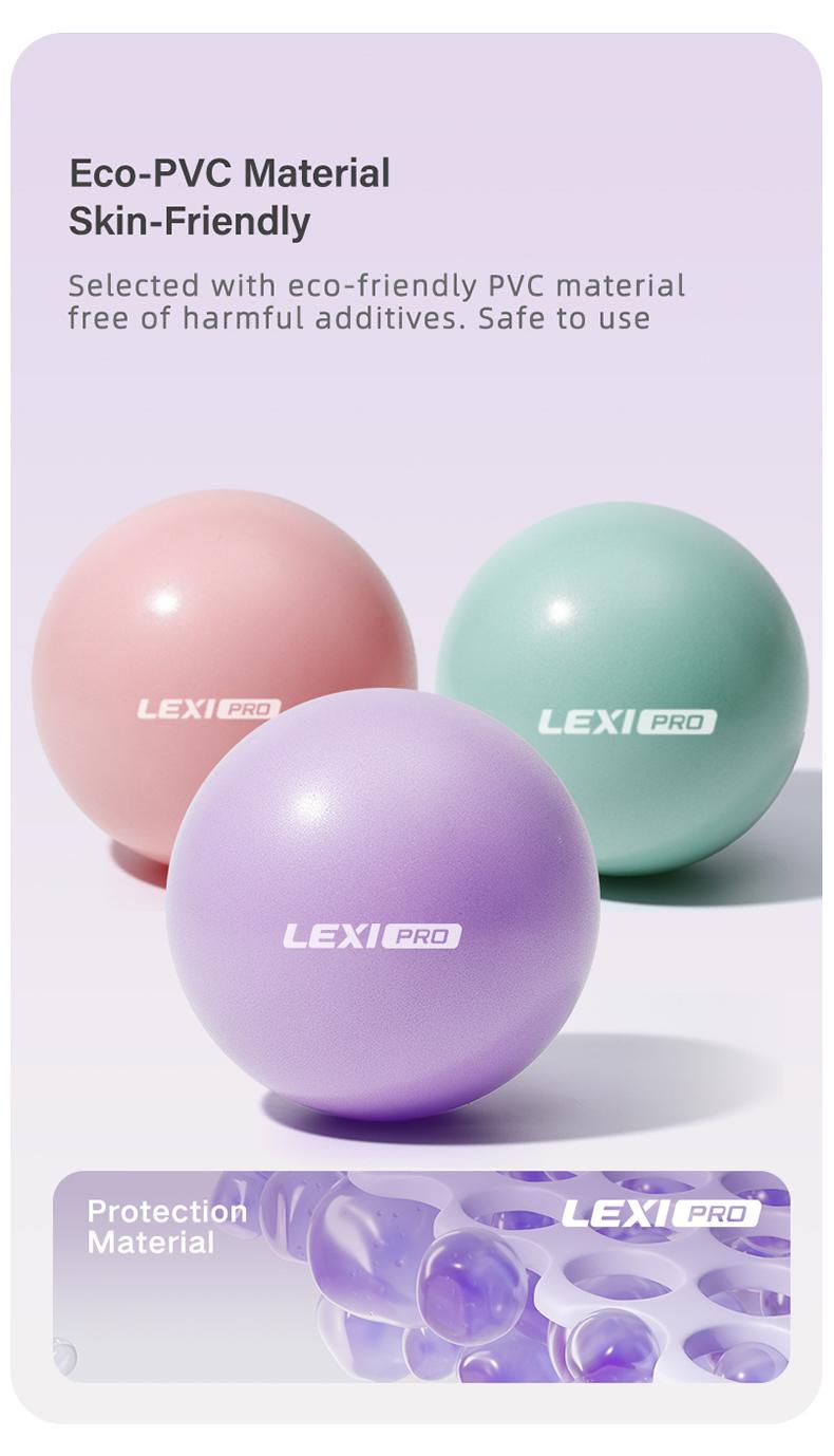 LEXI Small Exercise Ball for Pilates Yoga and Barre Workout Anti Burst Mini Stability Ball for Core Balance Training and Back Support Exercise