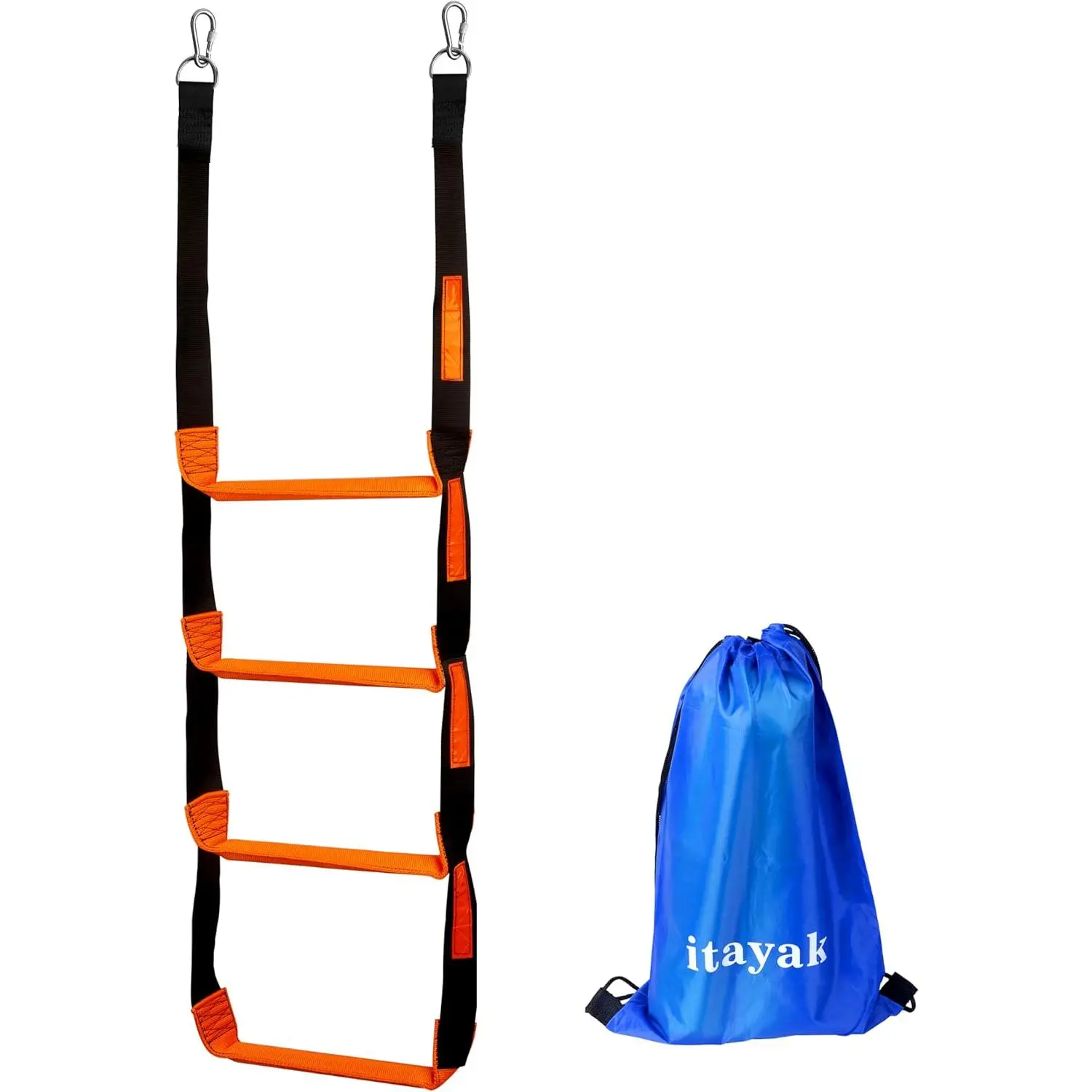 Boat Rope Ladder 4 Step Heavy Duty 440lbs Strength Climbing Marine Rope Ladder with Reinforced Steps Perfect for Inflatable Boat Kayak Motorboat Canoeing