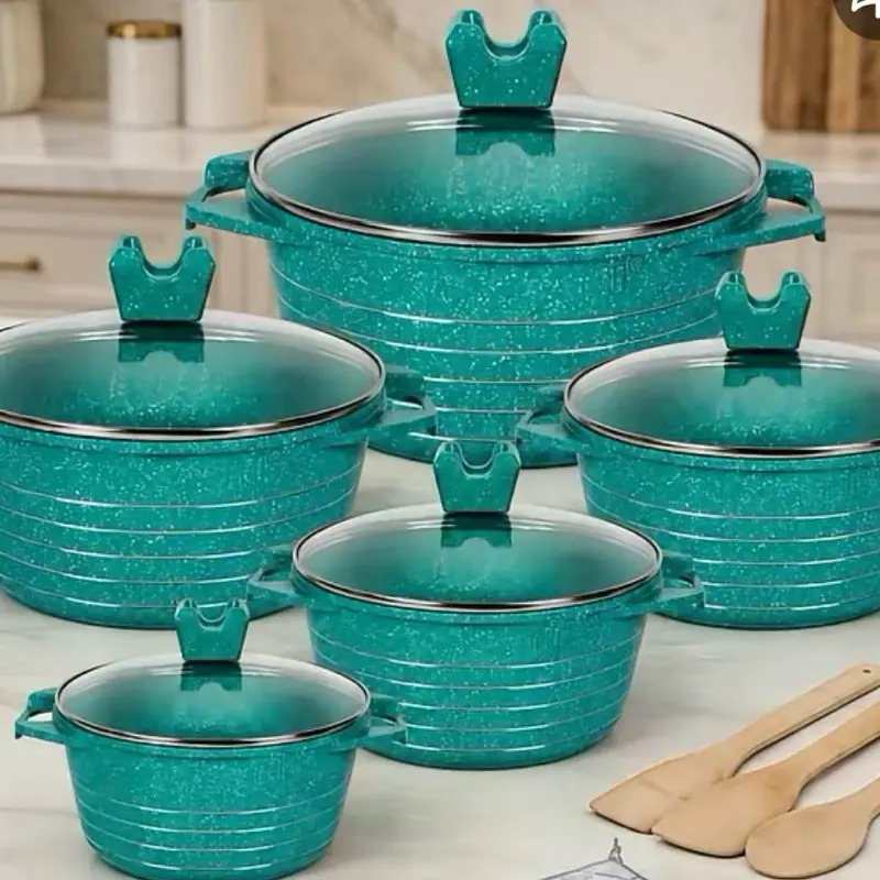 Premium Granite Nonstick Cookware Set – 5 Pieces (Multiple Colors Available)