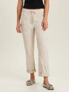 Marlee Women’s Tapered Leg Pants with Drawstring Waist, Relaxed Fit Casual Skimmer Pants