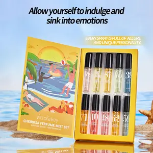 10-Piece Women's Perfume Gift Set, Fruit Scented Fresh Fragrance, Unisex Travel Size, Long-Lasting Scent, Perfect for Mother's Day & Birthdays, Perfume Sets