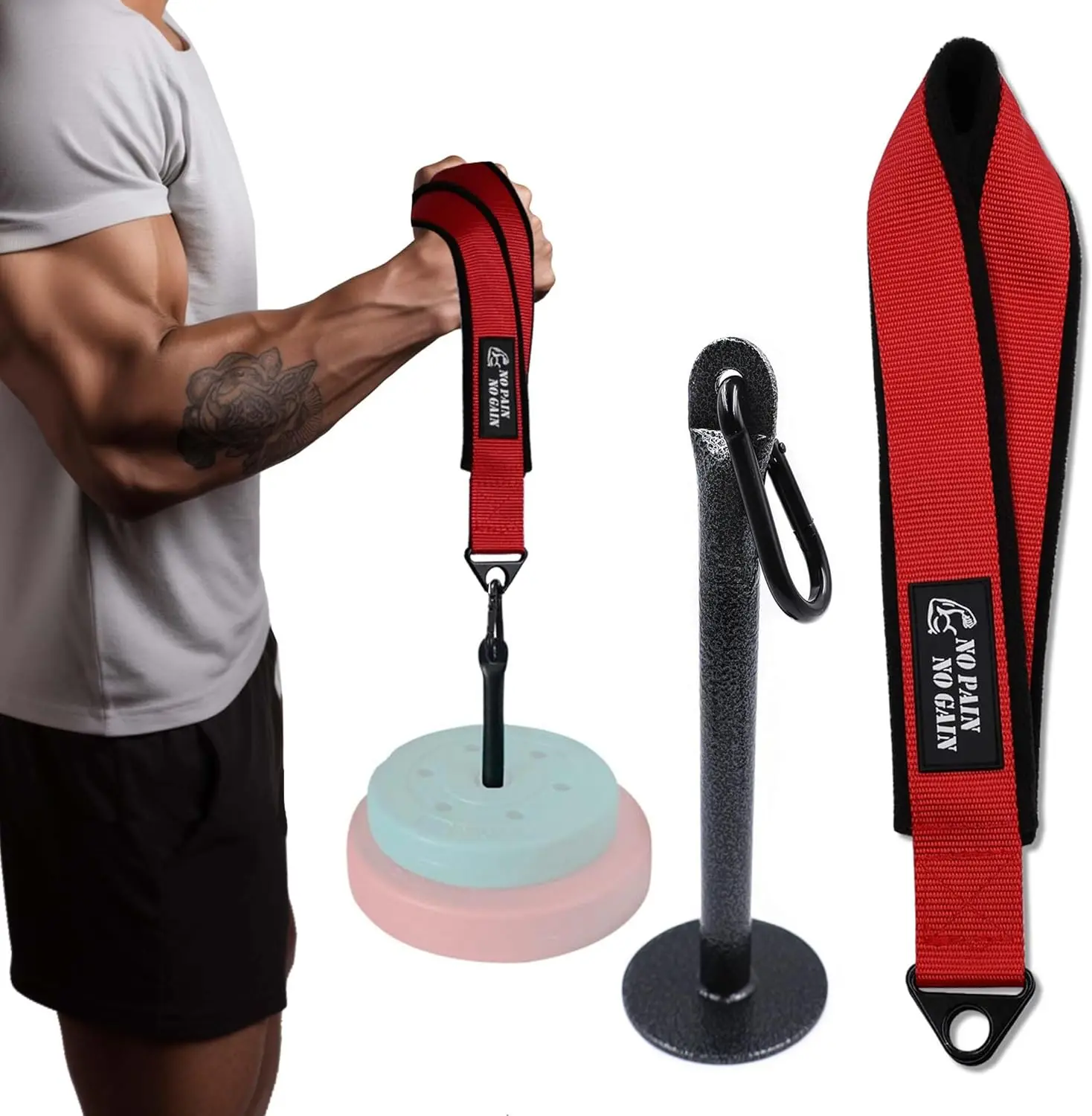 Arm Wrestling  Strap Belt Hand Grip Arm Finger Forearm Exerciser Strengthener for  Machine and Free Weight