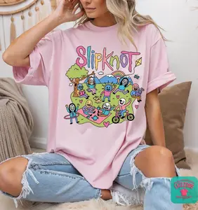 Funny Slipknot Kawaii T-Shirt: Meme Metal Band Tee, Gift for Music Lovers