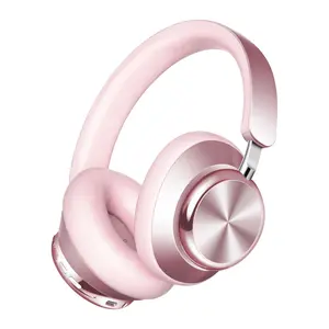 Wentronic Y03 Bluetooth Headphones Wireless Active Noise Cancelling Over Ear Headphones 48 Hours Playtime High Sound Quality 6 EQ Music Mode Headphones with Soft Ear Cushion - Pink