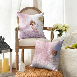C-Cardcaptor sakuraA cartoon Cushion Cover Summer Linen Pillow Case Breathable Eco-Friendly Natural Fabric Cushion Cover, Double-Sided Print Decorative Pillow Cover with Invisible Zipper, Durable Sofa Couch Pillowcase for Living Room Home Decor