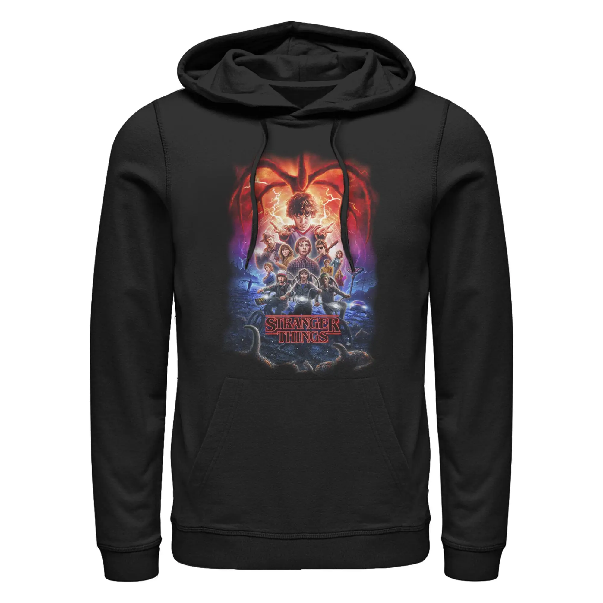 Men's Stranger Things Group Costume Poster Pull Over Hoodie