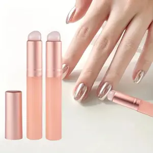 2PCS Stretchy Brush Head Silicone Slant Head Nail Brush, Nail Art Brush, Lip Brush, Easy to Apply, For Nail Art, Lip Styling, Thick and Smooth Multi-Purpose Brush, Nail Care Tool, Diy Manicure, Lightweight