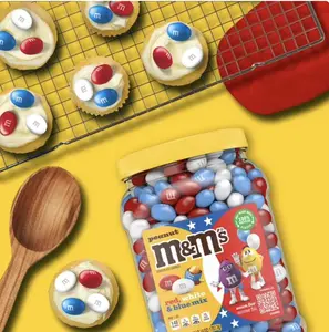 M&M'S Red, White & Blue Patriotic Mix Peanut Milk Chocolate Candy, 62 oz.