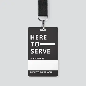 Church Volunteer Name Badges -3" x 5" - 30mil PVC - Durable