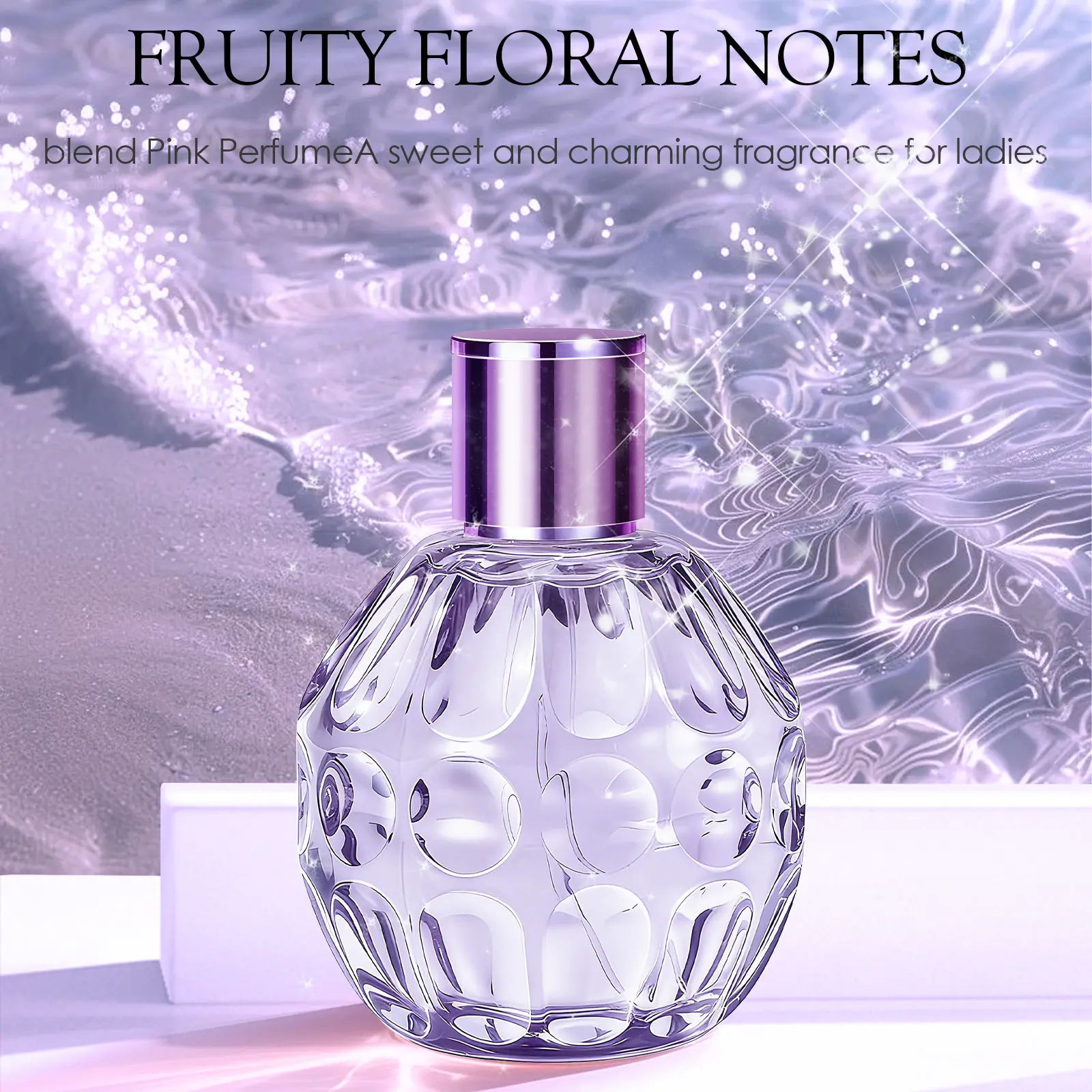 Women's EDP, Fruity Floral Scent, 100ML/3.4 FL OZ, Plum Blackcurrant Marshmallow Peony Vanilla Sandalwood Amber, Long-Lasting, Perfect for Dates Daily Parties Business Valentine's Day Mother's Day Christmas Gifting
