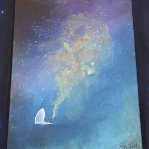 Setting the universe with you acrylic painting