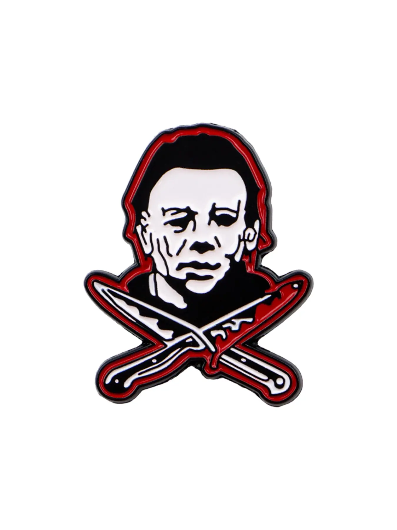 Halloween Horror Movie Enamel Brooch Lapel Pin, Brooch Pin Clip, Zinc Alloy Cartoon Design, Vintage Punk Style, Durable Metal Pins, Unique Backpack & Clothing Accessory