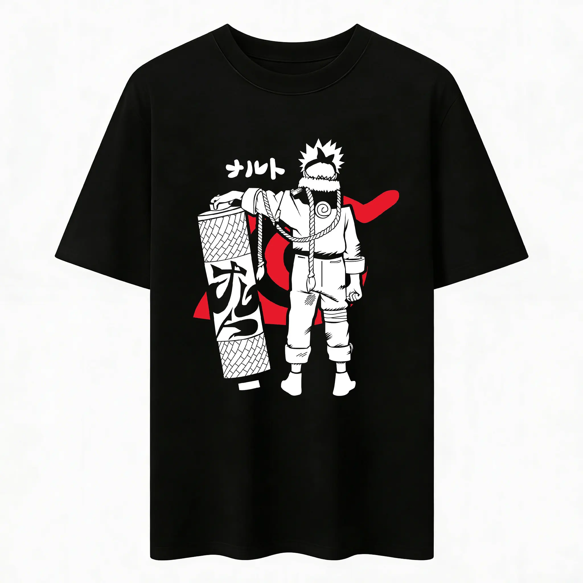 Anime Naruto Graphic Tee 100% Cotton Oversized T-Shirt Vintage Japanese Streetwear Harajuku Manga Shirt Men Women Unisex Summer Casual Top