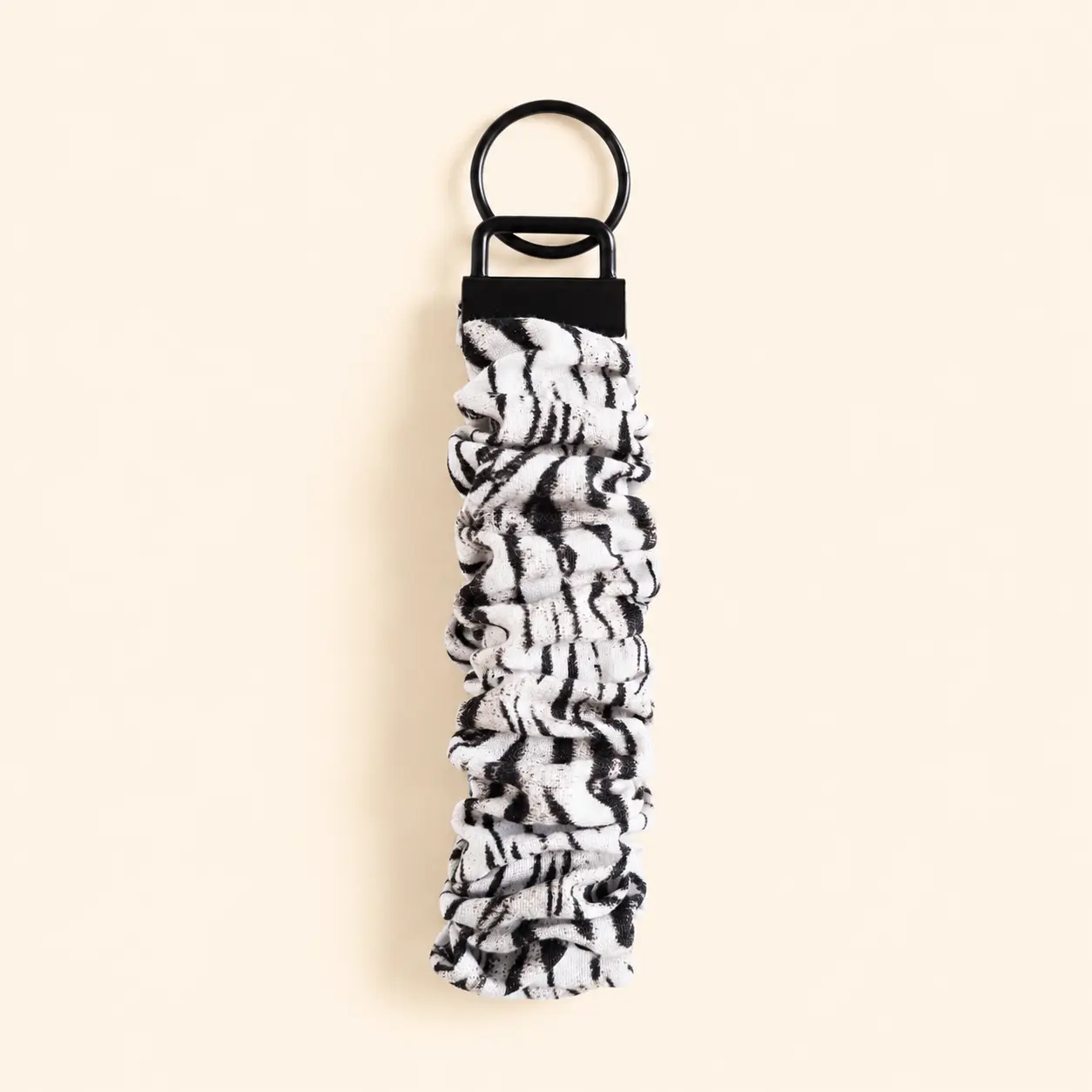 Zebra Scrunchie Keychain