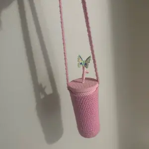 Crochet Water Bottle Bag- Handmade Tote for Everyday Use Drinkware Tumbler Mug Cup