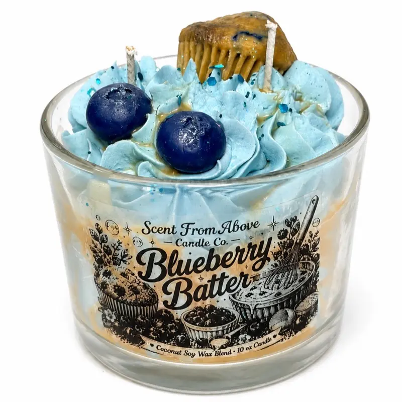 Blueberry Batter Scented Decor Candle, Home Supplies for Cozy Living Spaces