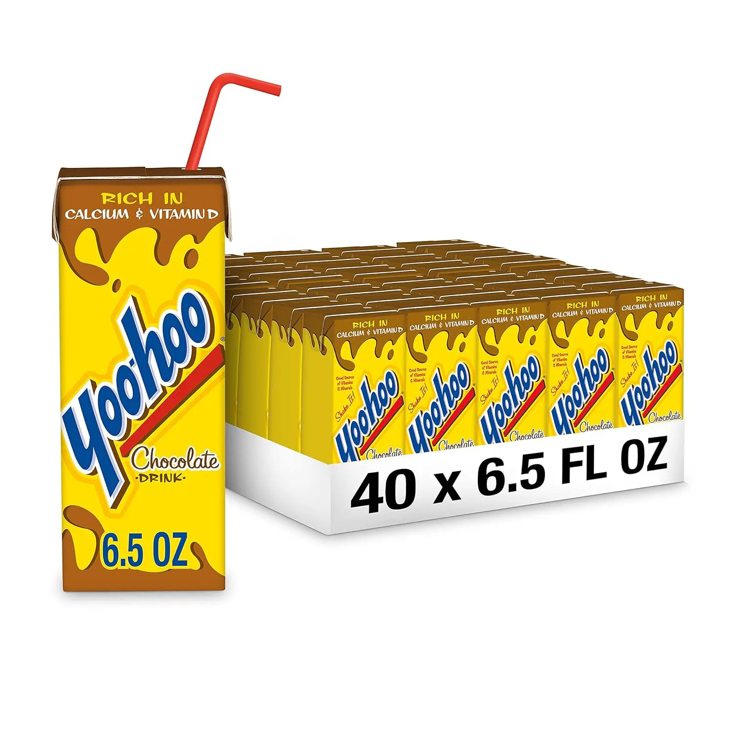 Yoo-hoo Chocolate Drink, 6.5 fl oz boxes, 10 count (Pack of 4) Beverage Sweet Beverage Sweet Natural Vitamin