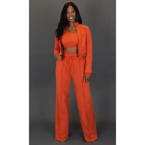 City Vibes Sweat Jacket - Burnt Orange