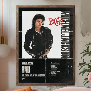 Michael Jackson Bedroom Poster Pop Star Wall Art Music Print Aesthetic Decor_No Framed