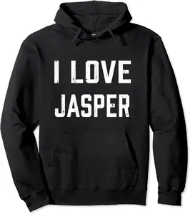 I Love Jasper Family Son Daughter Boy Girl Baby Name Pullover Hoodie - Josephroycos Shop 26B099DW4313