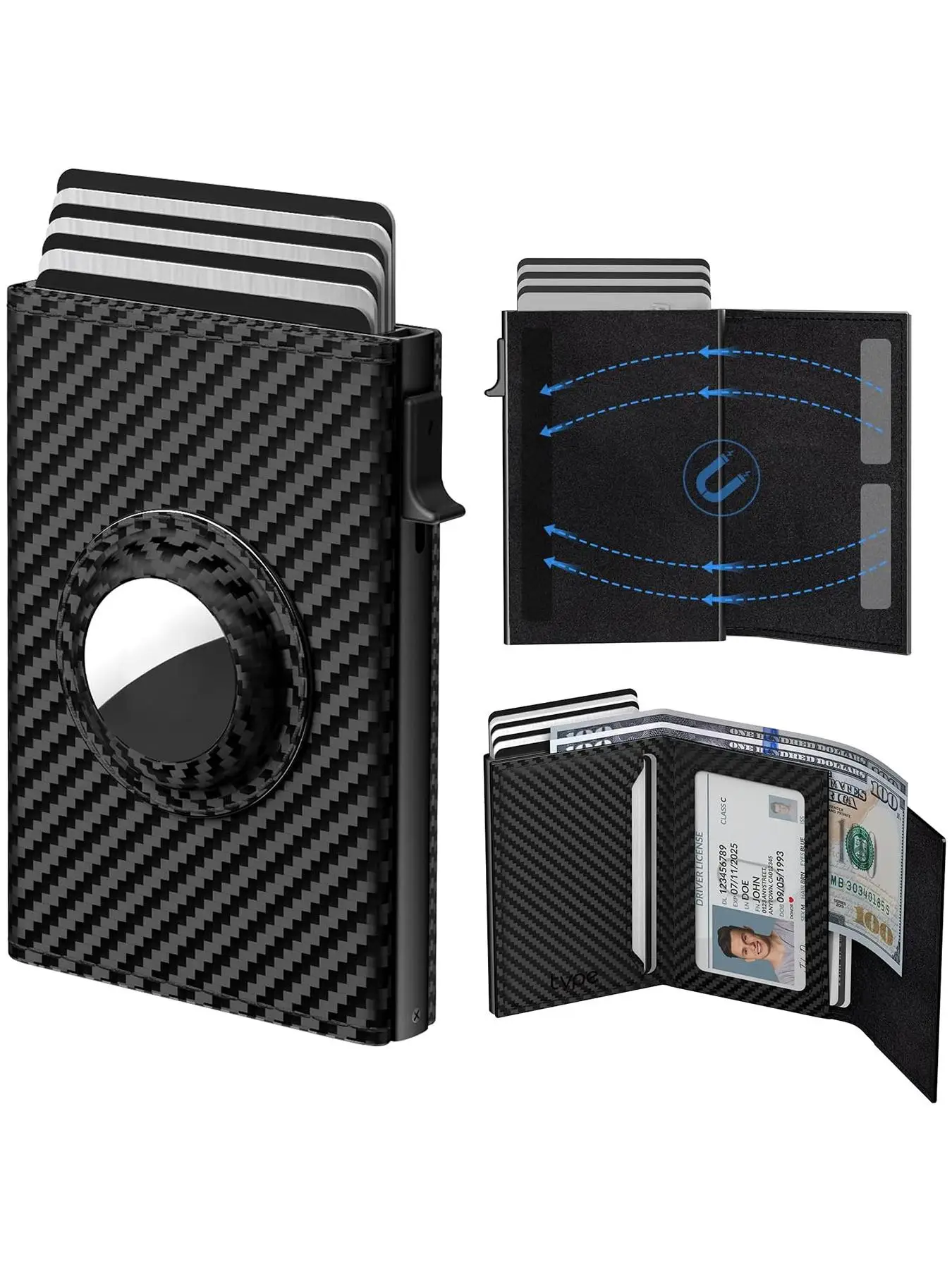 Men's Business Minimalist Bifold Wallet with RFID Blocking, Casual Trendy Bifold Wallet, Multi Card Slot Card Holder for Men for Daily Use