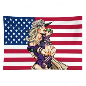 JJBA D4C Aesthetic Tapestry Flag - Jojos Meme Print, Indoor Dorm Wall Hanging Art Poster, Home Decor Decoration Gift for Anime Enthusiasts, Summervibes
