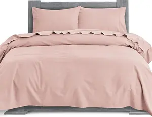 Mocassi 4-Piece Cotton Flannel Bed Sheet Set, 100% Turkish Cotton with Hotel Premier Cozy Warmth