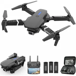 Drone With Camera for Adults Beginners Kids, Foldable RC Quadcopter, Toys Drone, 1080P FPV Video, 2 Batteries, Carrying Case, One Key Start, Headless Mode, Waypoints fly, 360° Flips