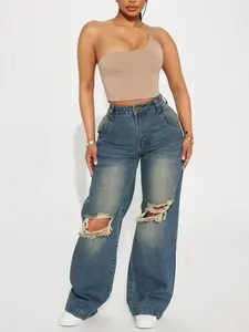 Drew Drop Waist Baggy Jeans - Dark Wash