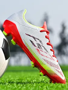 Breathable Football Shoes Fg/ag Long Studs for Artificial Grass, All-Season Anti-Slip Sports Shoes, Durable Ankle Protection, Football Boots