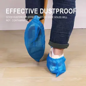 100pcs Disposable Thick Non-Woven Shoe Covers, Anti-Slip Protection, Hotel Travel Use, Durable and Convenient, Home and Professional Use