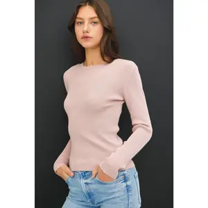 Willa Crewneck Sweater (Pale Mauve)