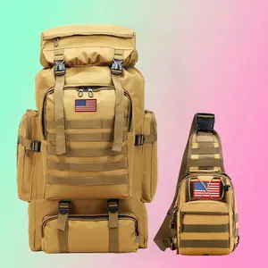 【Black Friday】Prepper Bags, 80L Big Forest Bugout Bags, 600D Oxford Fabric Go Bag, Waterproof and Breathable Travel Backpack, Spend night Biggie Handbag, Rugged and Durable Men's Camouflage Backpack Hiking Camping Hunting Fishing