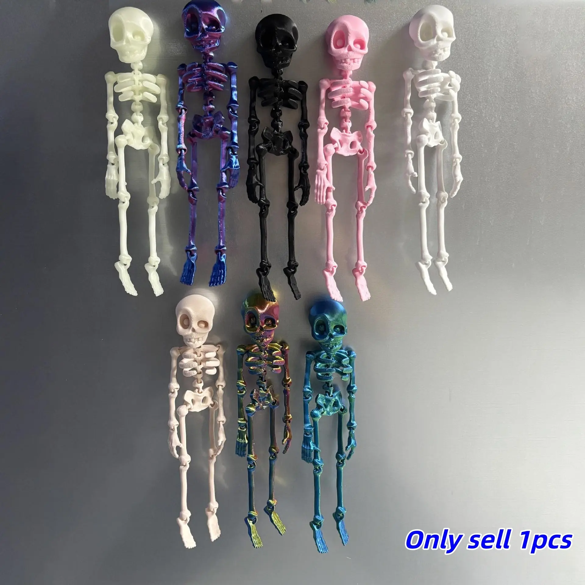 Vintage Fantasy Theme Magnetic Skeleton Fridge Magnet, 3D Printed Home Decor, Refrigerator Decoration, Party Event Decor