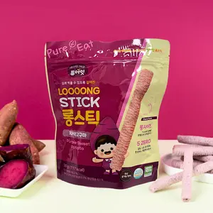 Korean Organic Loooong Purple Sweet Potato Sticks 30g Resealable Bag Healthy Snack 5 ZERO Zero Sugar