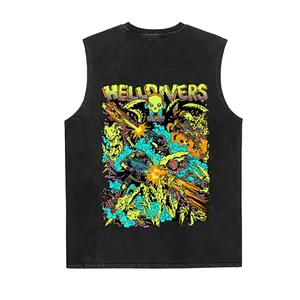 Men's Vintage 90s Graphic Sleeveless Tank Top Vest, Streetwear, Vacation Outfits