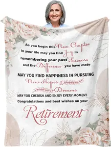 Retirement Gifts for Women, Retirement Blanket 60"X50", Retirement Gifts, Funny Retirement Gifts for Nurses, Grandma Teachers, Retired Gifts for Women Coworkers Mom, Farewell Gifts for Boss