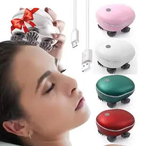 New Smart Electric Scalp Massager Handheld Head Massager, Deep Cleaning Waterproof Portable Finger Massage Tool, Body Scratching Device, USB Rechargeable Massagers