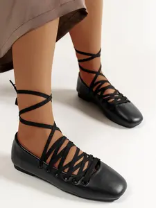 Women's Plain Lace Up Pu Leather Dance Shoes, Comfortable Dance Shoes for Daily Wear, Fashionable Dance Shoes for Women, Valentine's Day Gift