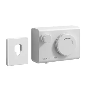 Clothes line Indoor,Retractable Clothesline with fixable Rope Device,Wall-Mounted Clothesline,Hanging Clothes Outdoor with 13.08 Ft Steel Wire Clothesline and Padlock (One Line, White) Laundry