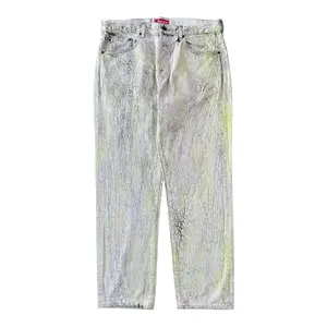 Supreme Crackle Regular Jeans White Multi