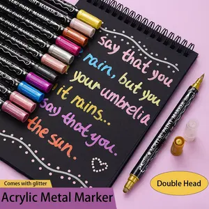 Trendy graffiti-style markers with vibrant colors, smooth ink flow without smudging, suitable for journaling or black card drawing. A professional art tool, ideal for studio teaching and making a great gift.
