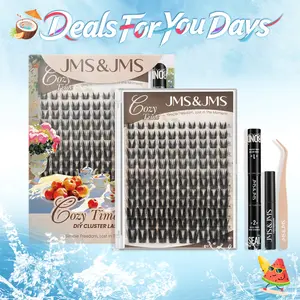 Bunny Lash Kit l JMS&JMS Doll Manga Cartoon Anime Lashes Clear Invisible Band C Curl,(8-18 MIX) for DIY Eyelash Cluster Extension Waterproof Eyelash Makeup Cosmetic outdoorfun #tiktokshopmemorialday #summeressentials #dealsforyoudays
