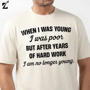 Comfort Color Unisex Casual T-Shirt, Funny Aging Quote Graphic Tee, Hard Work Humor Design Top