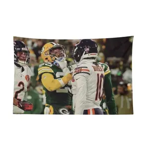 Luther Burden Iconic Moment Wall Flag, Polyester Fiber Decorative Tapestry - Fade-Resistant, Machine-Washable Home Decor Backdrop for Bedroom, Decoration Gift for Wedding, Sports History Teamwork Excellence Tribute